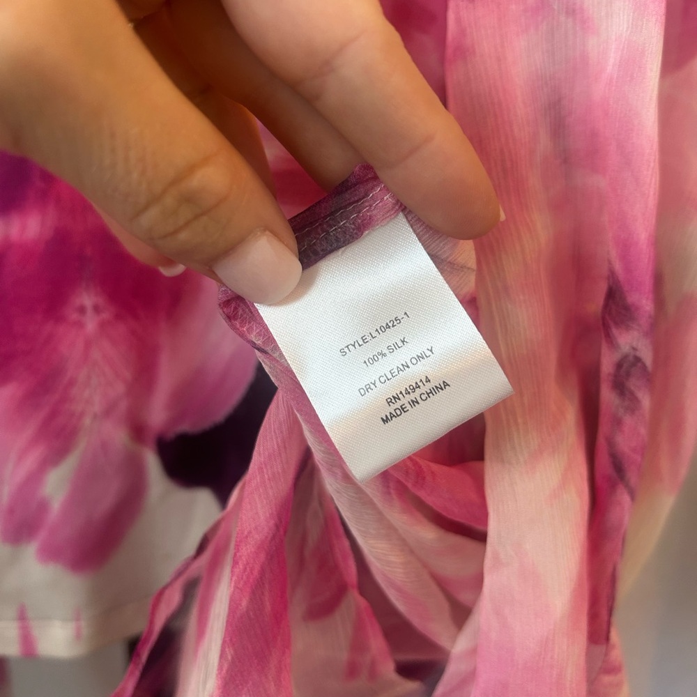 Johnny Was Katia Floral Silk Handkerchief Blouse size Small Medium NWT - Picture 16 of 16